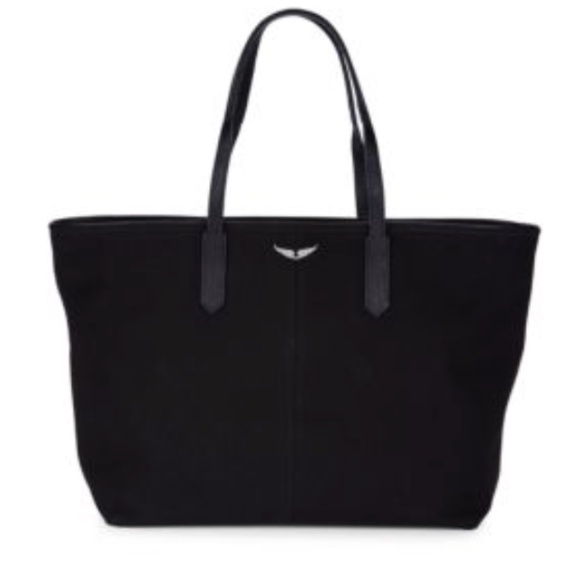 ZADIG & VOLTAIRE Mick Wings Tote Canvas Leathert - Picture 8 of 8